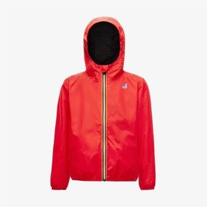 Kids Youth K-Way Vibrant Red Raincoat Jacket Windbreaker Claude NEW 3y